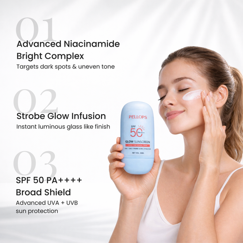 SPF 50 PA++++ Glow Sunscreen with Niacinamide & Magic Pearls