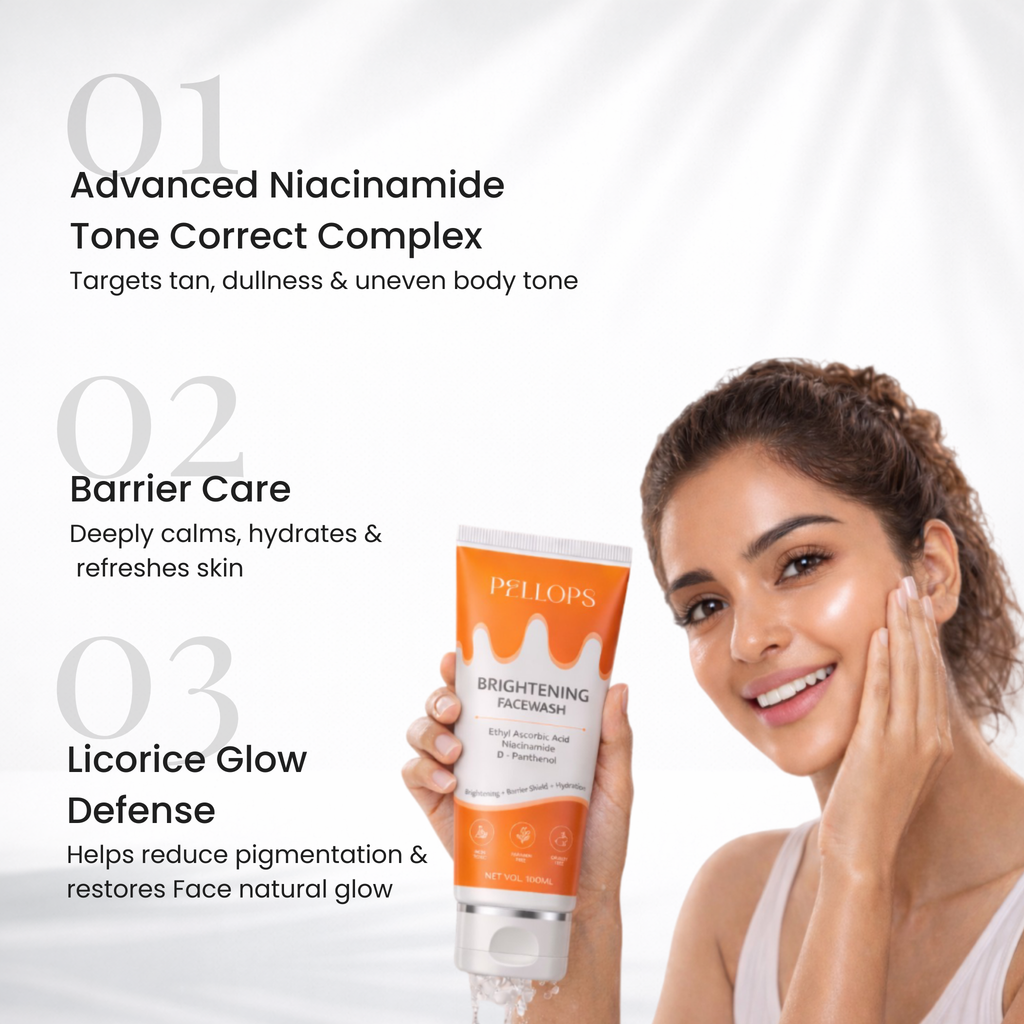 AM Glow Routine Duo - Brightening Face Wash & SPF 50 Sunscreen Combo | Cleanse & Protect