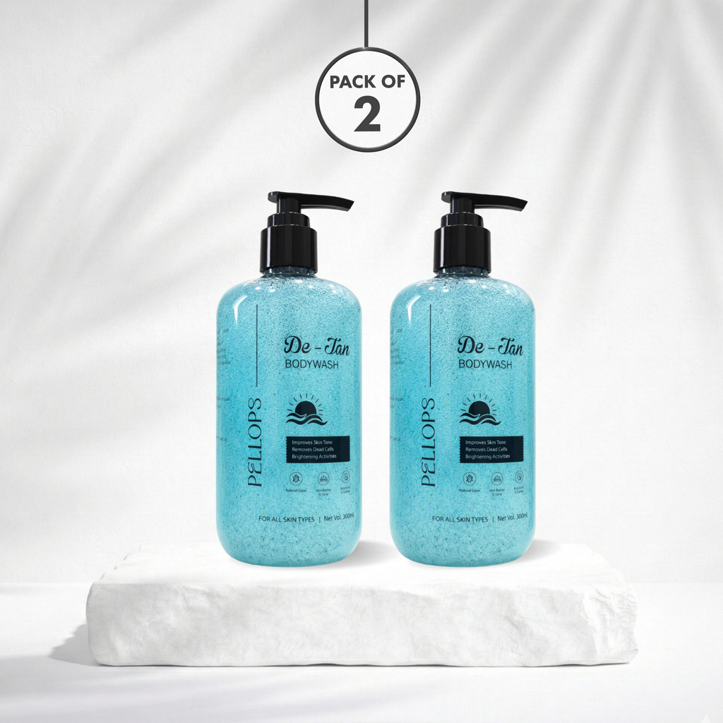 De-Tan Body Wash: Licorice & Aloe for Glowing Skin Pack of 2