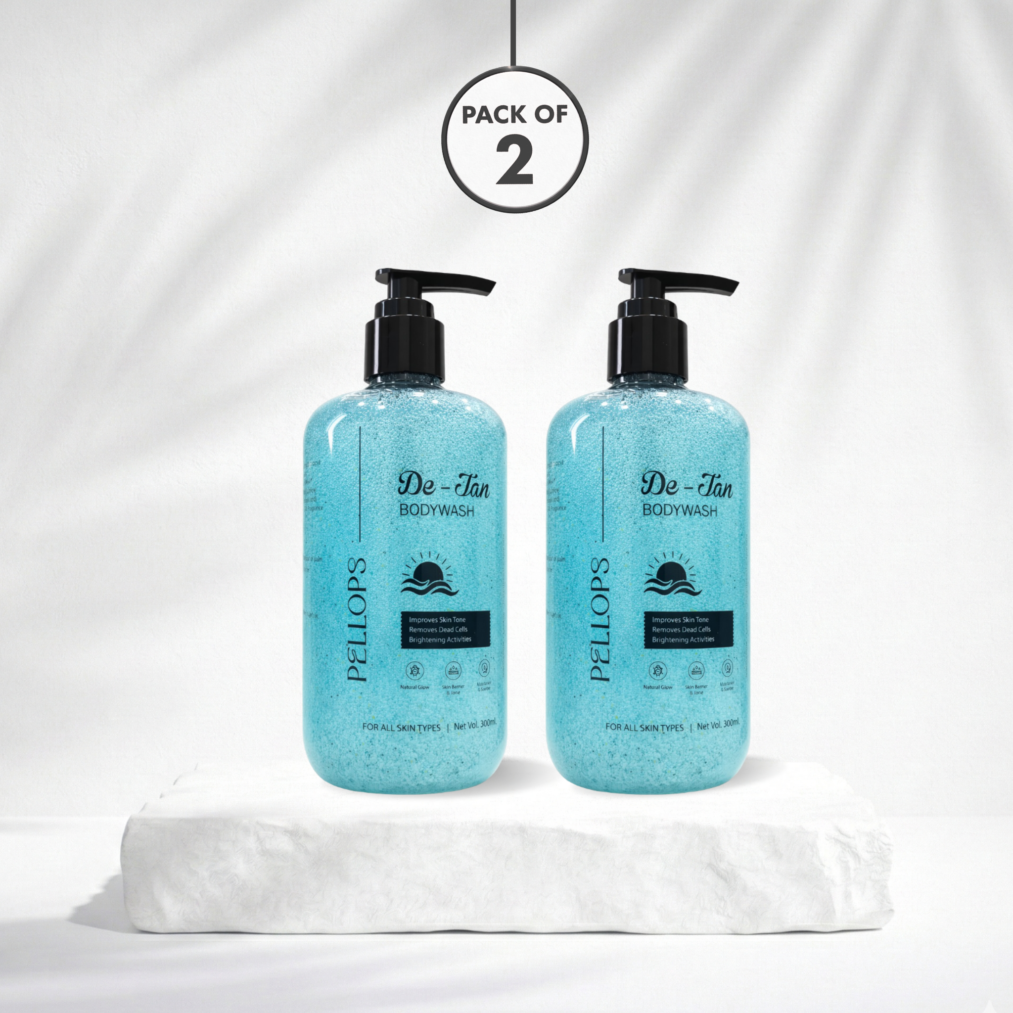 De-Tan Body Wash: Licorice & Aloe for Glowing Skin Pack of 2