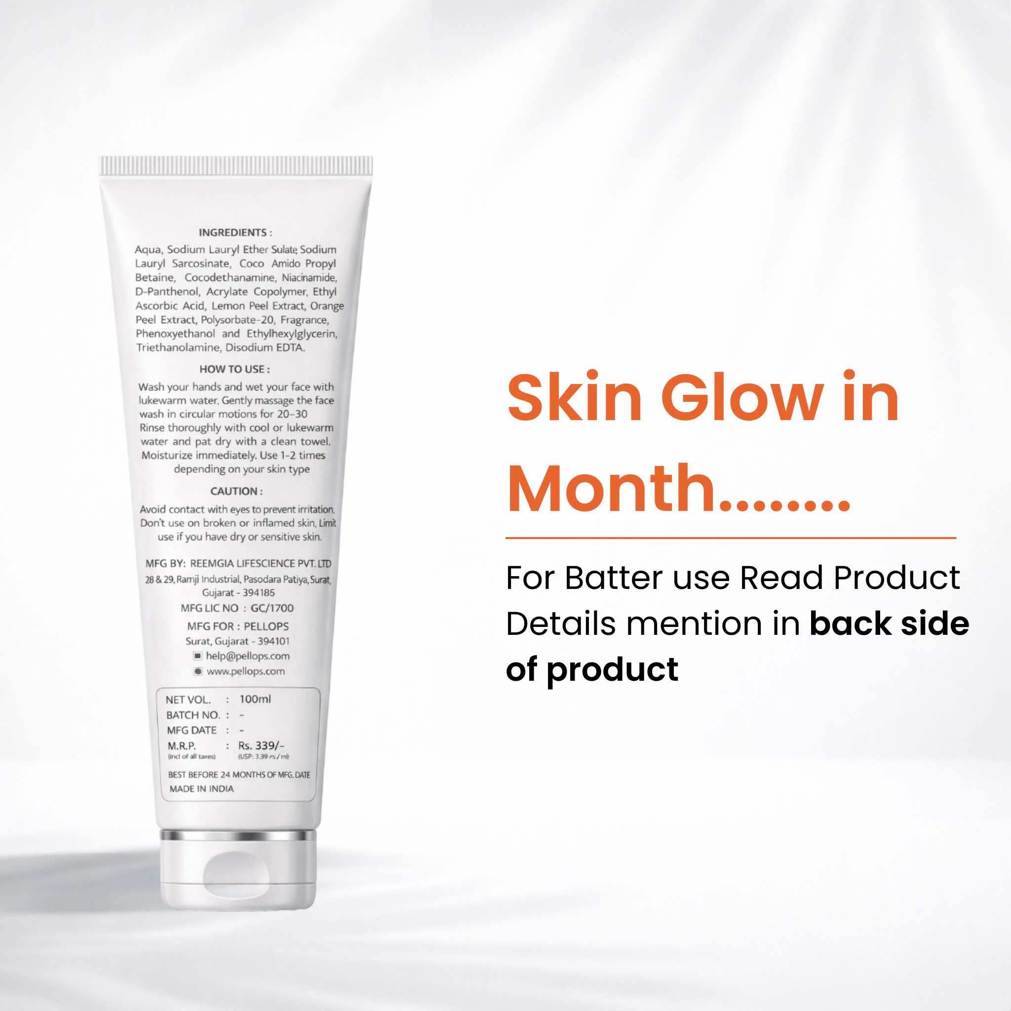 Vitamin C (Ethyl Ascorbic Acid) & Niacinamide Brightening Face Wash